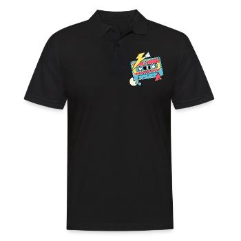 Cassette Music 80s Gift Pop Style Gift Idea - Men's Polo Shirt - black - Front - Kai (181cm)