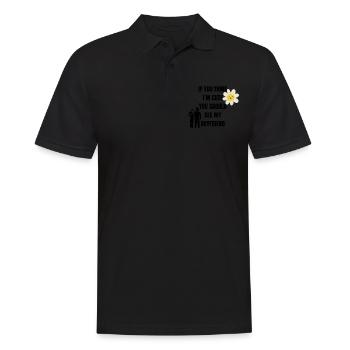 Vous pensez que je suis mignonne ? Tu devrais voir mon petit ami - Polo Homme - noir - Devant - Kai (181cm)