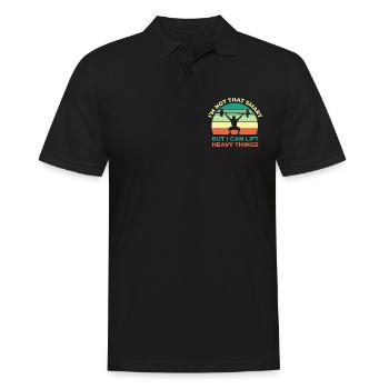 Musculation Force Strong Fitness Power Triathlon - Polo Homme - noir - Devant - Kai (181cm)