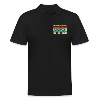 Gamer Procrastigaming CTR Alt Defeat Gaming - Men's Polo Shirt - black - Front - Kai (181cm)