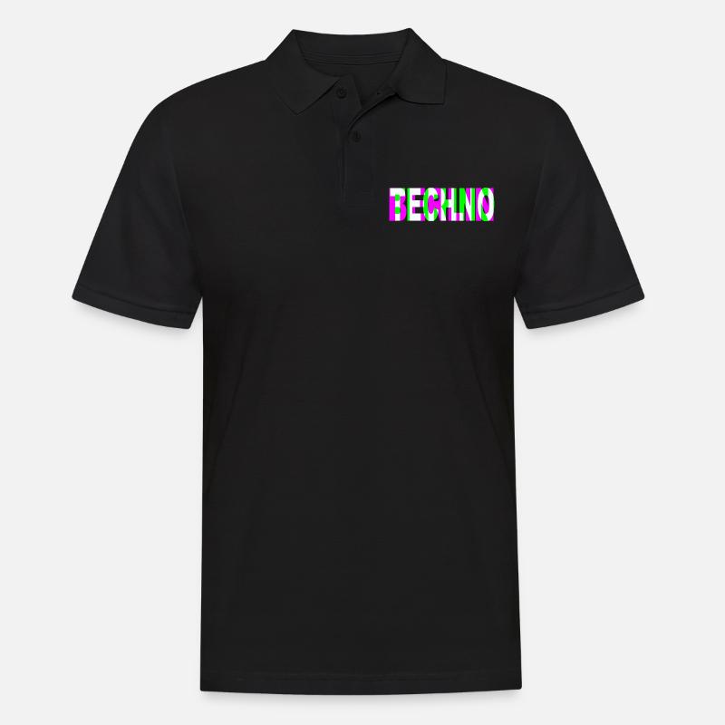 TECHNO BERLIN - Männer Poloshirt - Schwarz