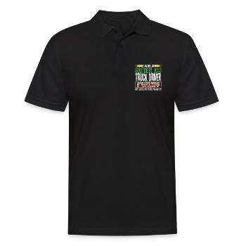 Le chauffeur de camion grown ass fait ce que la petite amie veut - Polo Homme - noir - Devant - Kai (181cm)
