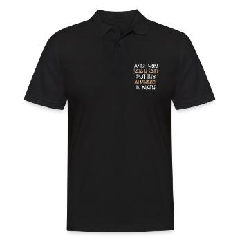 Math Sarcasm Satan Said Put the Alphabet in Math - Men's Polo Shirt - black - Front - Kai (181cm)