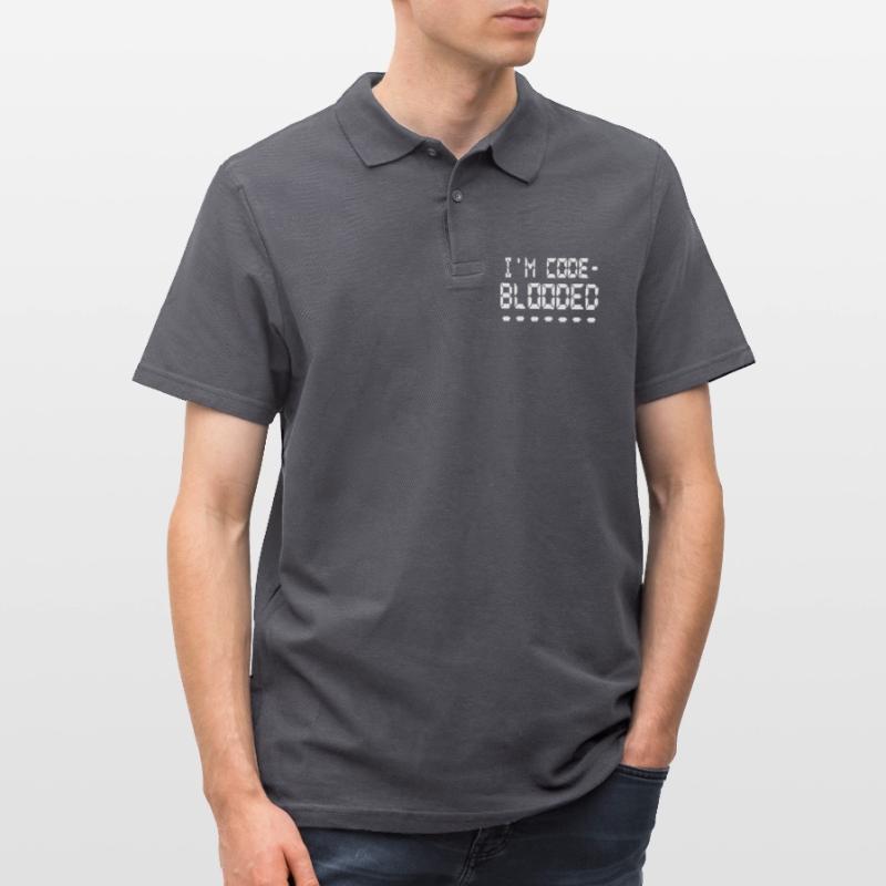 Computer Programming I'm Code Blooded Programmer Men's Polo Shirt