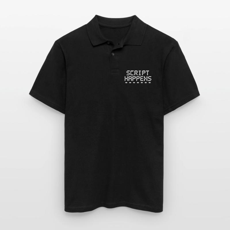 Computer Programming Script Happens Programmer Men's Polo Shirt