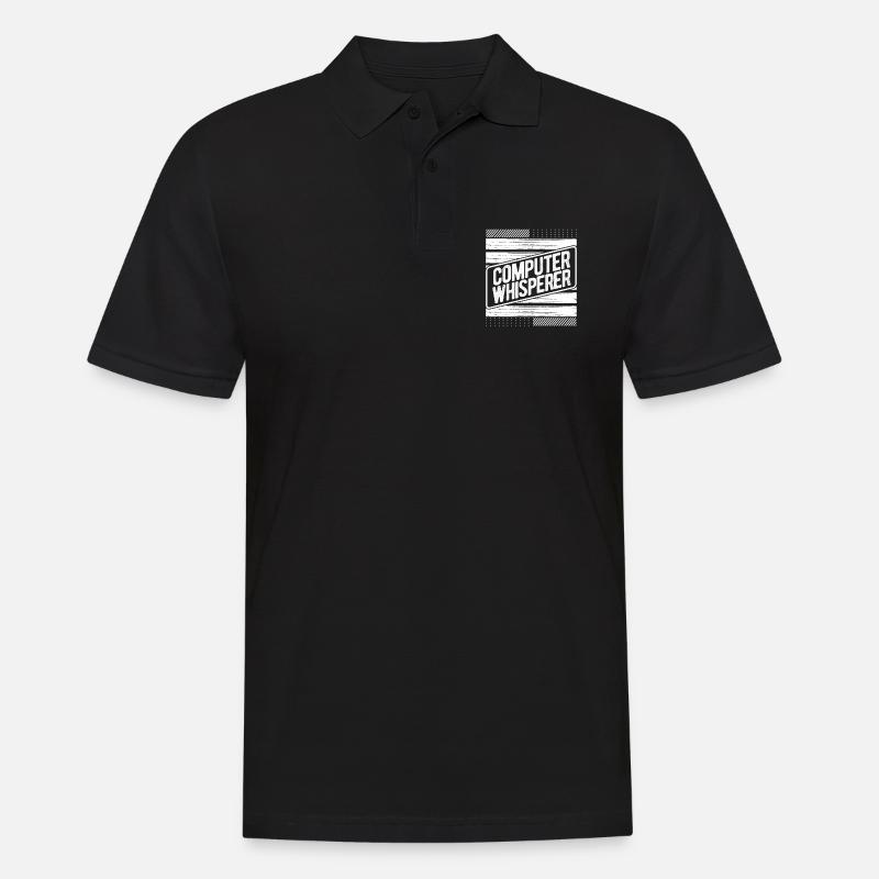 Computerflüsterer Geschenkcomputer Geschenkcomputer - Männer Poloshirt - Schwarz