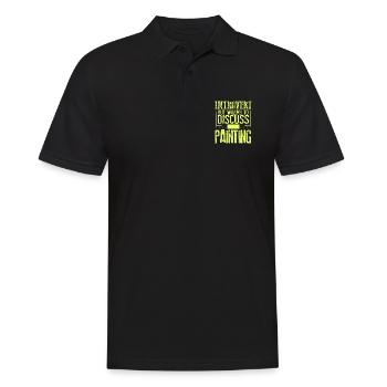 Maler Geschenke introvertiert bereit zu diskutieren - Männer Poloshirt - Schwarz - Vorne - Kai (181cm)