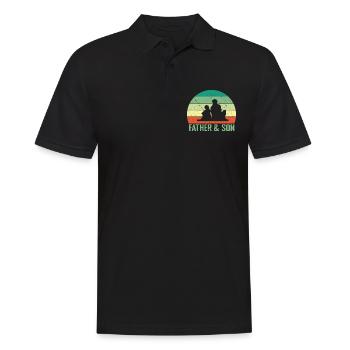 Fête des pères Papa Papa Meilleur Papa - Polo Homme - noir - Devant - Kai (181cm)