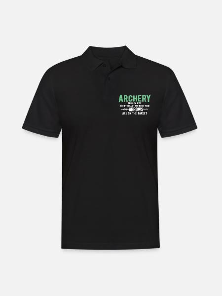 Bogenschießen Archery - Männer Poloshirt - Schwarz