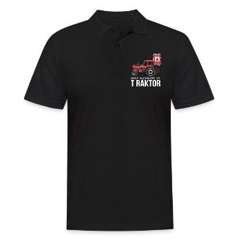 Landwirt Bauer Traktor Landmaschinen DDR Geschenk - Männer Poloshirt - Schwarz - Vorne - Kai (181cm)