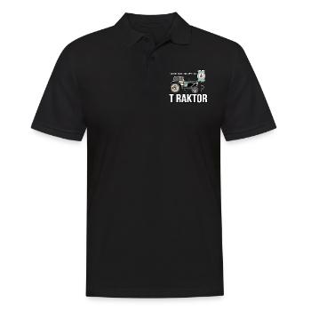 Fortschritt Traktor Hektar Landwirt Geschenk - Männer Poloshirt - Schwarz - Vorne - Kai (181cm)