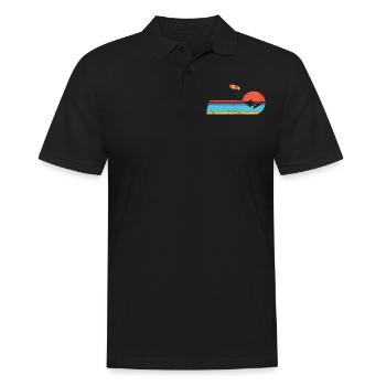 Kitesurf Kiteboard Kitesurfing Kite-Surf Vintage - Polo Homme - noir - Devant - Kai (181cm)
