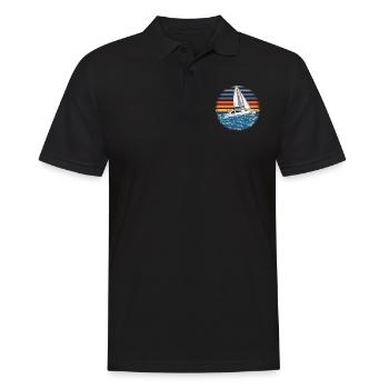 Catamaran voilier voilier voile marin - Polo Homme - noir - Devant - Kai (181cm)