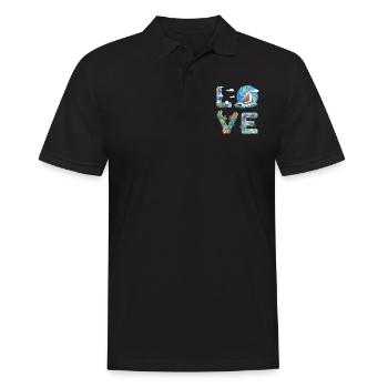 Catamaran-Boot Segelboot Segeln Segler - Männer Poloshirt - Schwarz - Vorne - Kai (181cm)