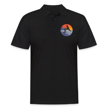 Wingfoil Surfer Wingfoiling Hydrofoil Kitefoil - Men's Polo Shirt - black - Front - Kai (181cm)