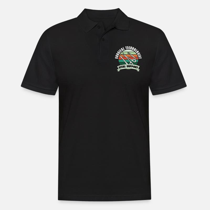 Surgical-Technical Assistant Surgeon - Men's Polo Shirt - black