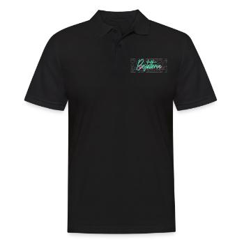 Friedhof Abschluss-Geschenk Bestatterin - Männer Poloshirt - Schwarz - Vorne - Kai (181cm)