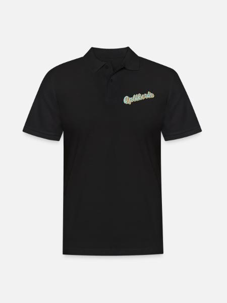Optiker Abschluss-Geschenk Optikerin - Männer Poloshirt - Schwarz