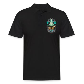SUP paddleboarding Stand Up Paddle Turtle - Men's Polo Shirt - black - Front - Kai (181cm)