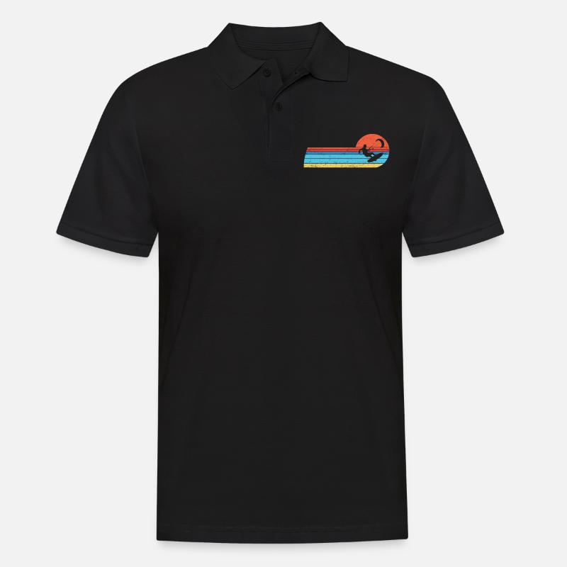Kitesurf Kiteboards Kitesurfen Kite-Surf-board - Männer Poloshirt - Schwarz