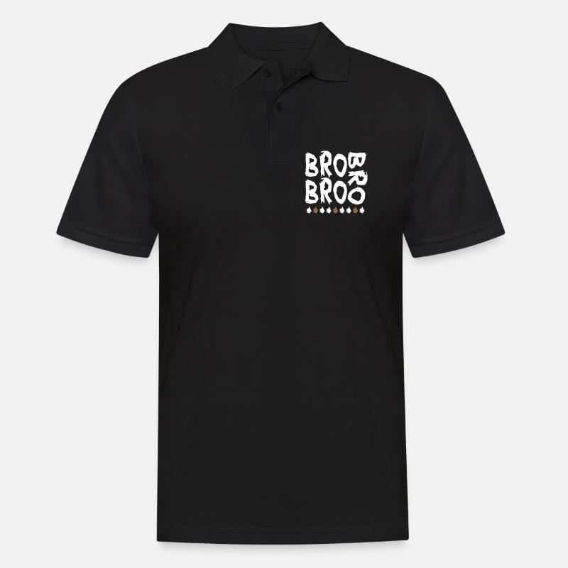 bro bro bro - Poloskjorte for menn - svart