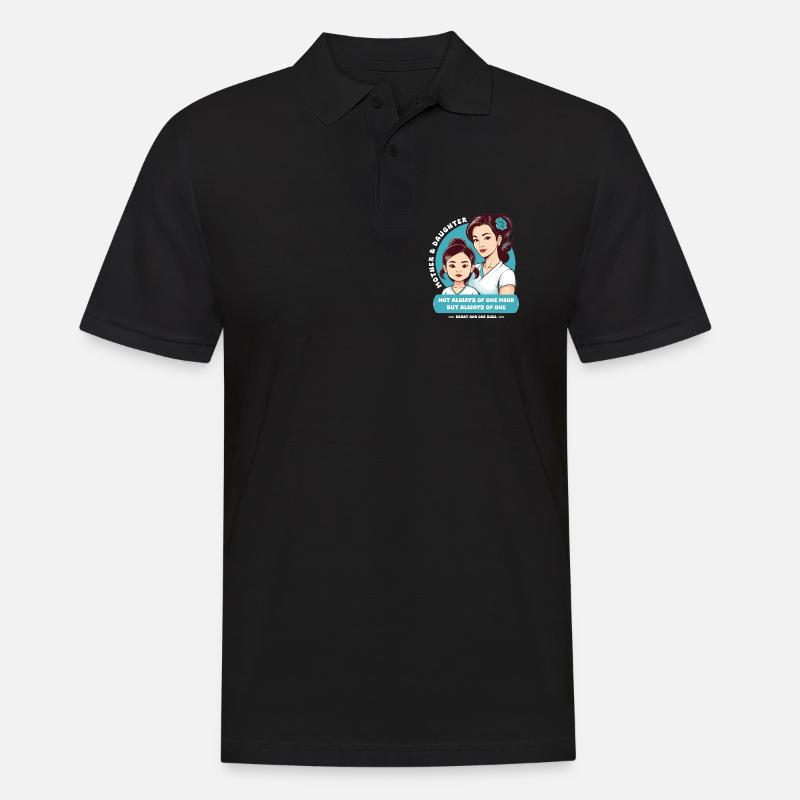 Mutter und Tochter - Männer Poloshirt - Schwarz