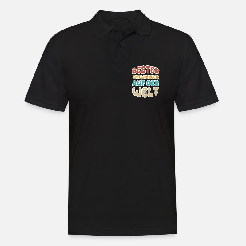 Calling Developer - Men's Polo Shirt - black