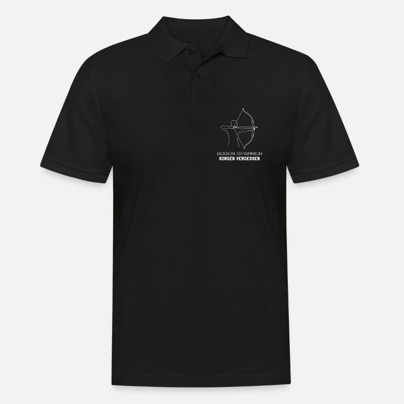 Bogenschießen Spruch - Bogenschütze Minimal - Männer Poloshirt - Schwarz
