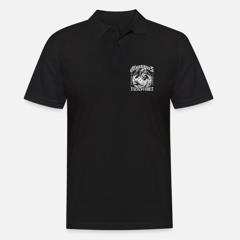 Gothic Skulptur Bust - Männer Poloshirt - Schwarz