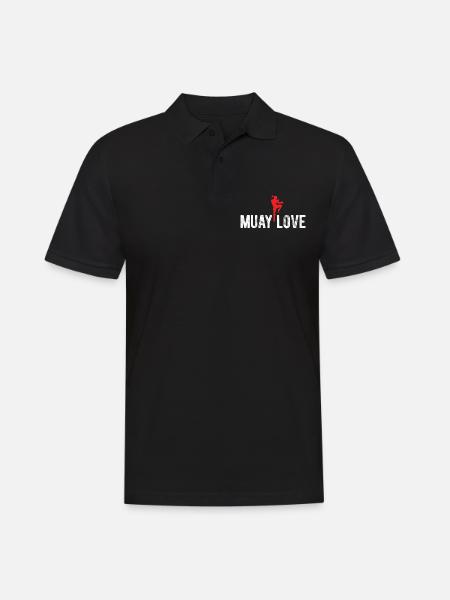 Thaiboxen Muay Thai - Männer Poloshirt - Schwarz