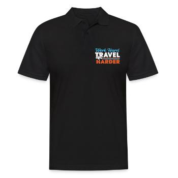 Travel, Travel, Vacation, Vacation, Traveling - Men's Polo Shirt - black - Front - Kai (181cm)
