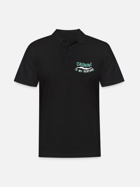 Schwimmer Schwimmen 50 Meter Bahn Brustschwimmen - Männer Poloshirt - Schwarz