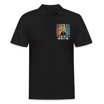 Bowling - Männer Poloshirt - Schwarz - Vorne - Kai (181cm)