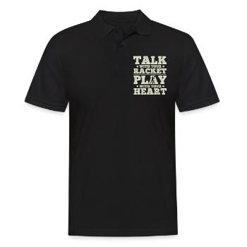 Tennisplatz Spruch Für Tennis - Männer Poloshirt - Schwarz - Vorne - Kai (181cm)