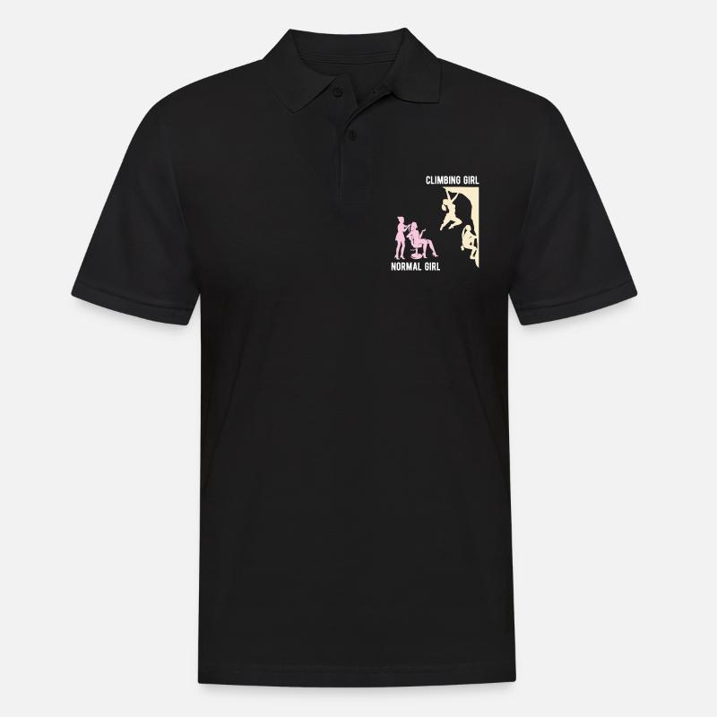 Klettern Bouldern - Männer Poloshirt - Schwarz