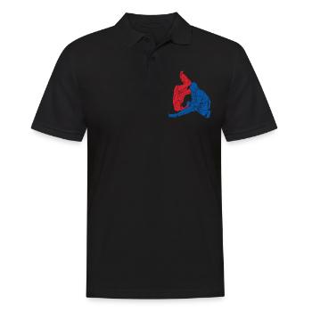 Koreanischer Kampfsport Hapkido - Männer Poloshirt - Schwarz - Vorne - Kai (181cm)