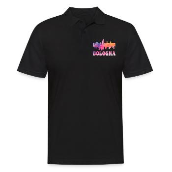 Bologne Italie City Skyline Splash Coloré - Polo Homme - noir - Devant - Kai (181cm)