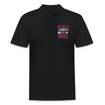 Fantastic Bunco Madness Let's Roll for Bunco - Men's Polo Shirt - black - Front - Kai (181cm)