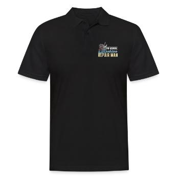 Flipper Repair Man Lustiger Flipper im Retro-Stil - Männer Poloshirt - Schwarz - Vorne - Kai (181cm)