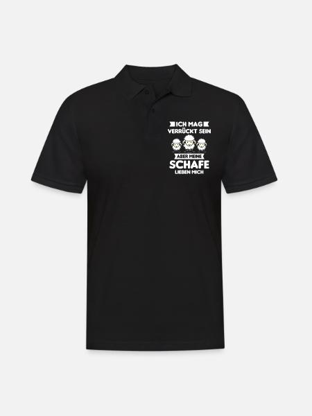 Schäfer Schaf Schafe Hirte Lustiges Geschenk - Männer Poloshirt - Schwarz