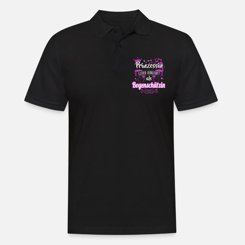 Bogenschießen Bogenschütze Spruch Geschenk - Männer Poloshirt - Schwarz