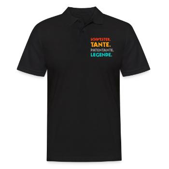 Patentante Lieblingstante Taufpatin Geschenk & Tau - Männer Poloshirt - Schwarz - Vorne - Kai (181cm)