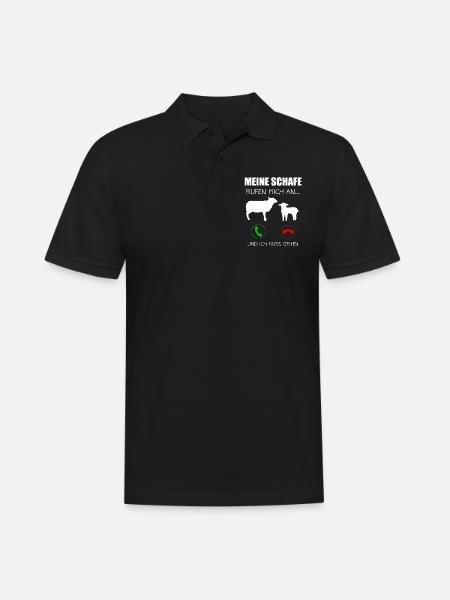 Schaf Schafe Schäfer Geschenk - Männer Poloshirt - Schwarz