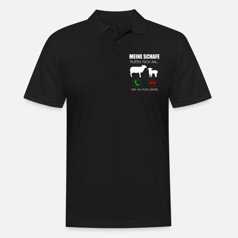 Schaf Schafe Schäfer Geschenk - Männer Poloshirt - Schwarz