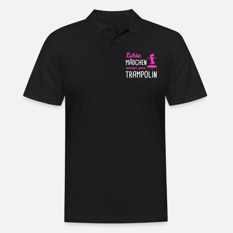 Trampolin Springen Trampolinspringer Geschenk - Männer Poloshirt - Schwarz