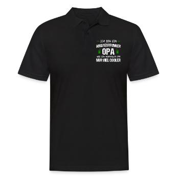 Amateurfunk Opa Funker Ham Radio Geschenk - Männer Poloshirt - Schwarz - Vorne - Kai (181cm)