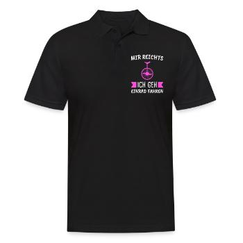 Einrad Einräder Einradfahrer Unicycle Geschenk - Männer Poloshirt - Schwarz - Vorne - Kai (181cm)