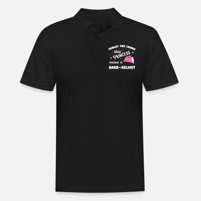 Baustelle Bauleiter Bagger Frau Geschenk - Männer Poloshirt - Schwarz