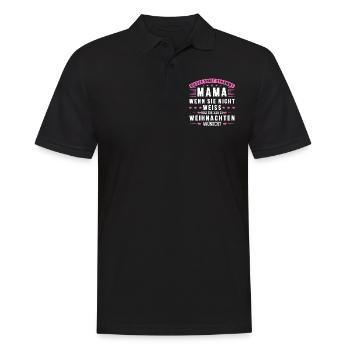 Mama Weihnachten Lustig Mutter Geschenk - Männer Poloshirt - Schwarz - Vorne - Kai (181cm)