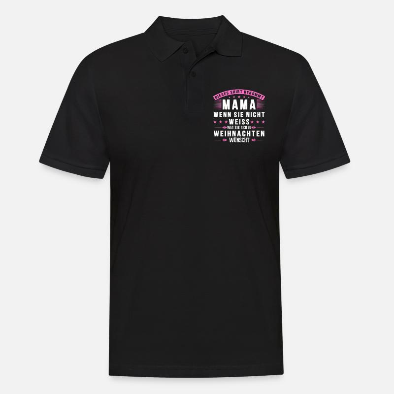 Mama Weihnachten Lustig Mutter Geschenk - Männer Poloshirt - Schwarz